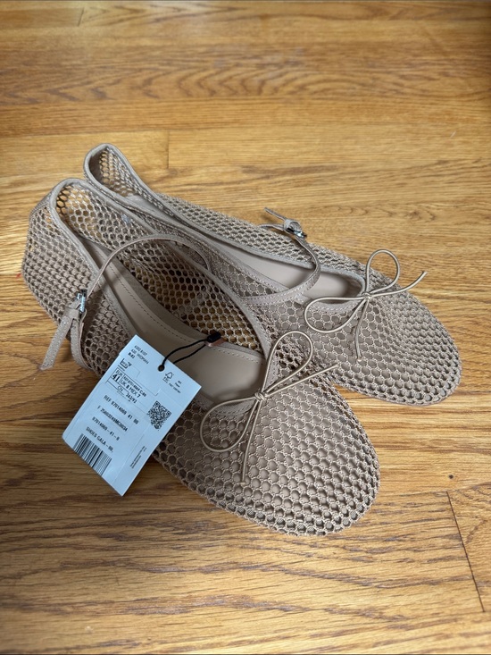 Mango Shoes - NWT Mango MNG Buckle Strap Fishnet Ballet Flat Size EU 41 / US 9.5
